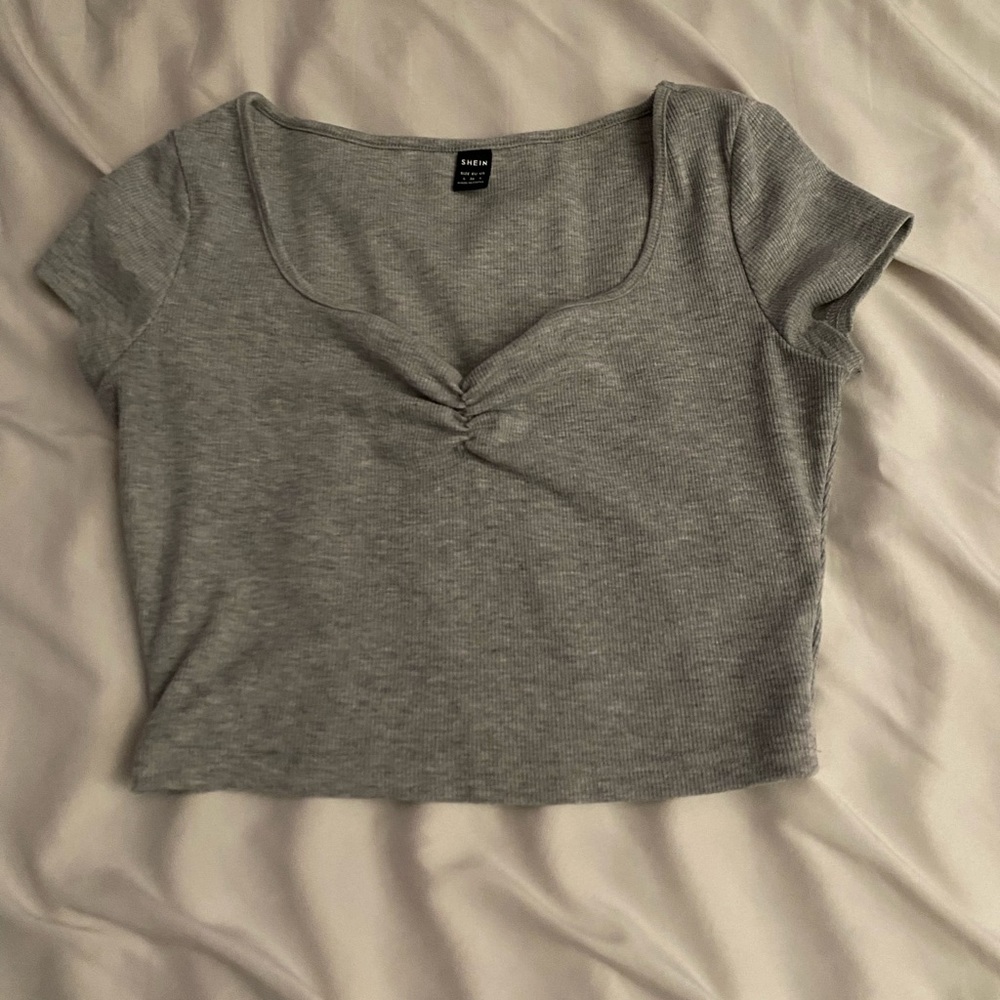 Grey crop top